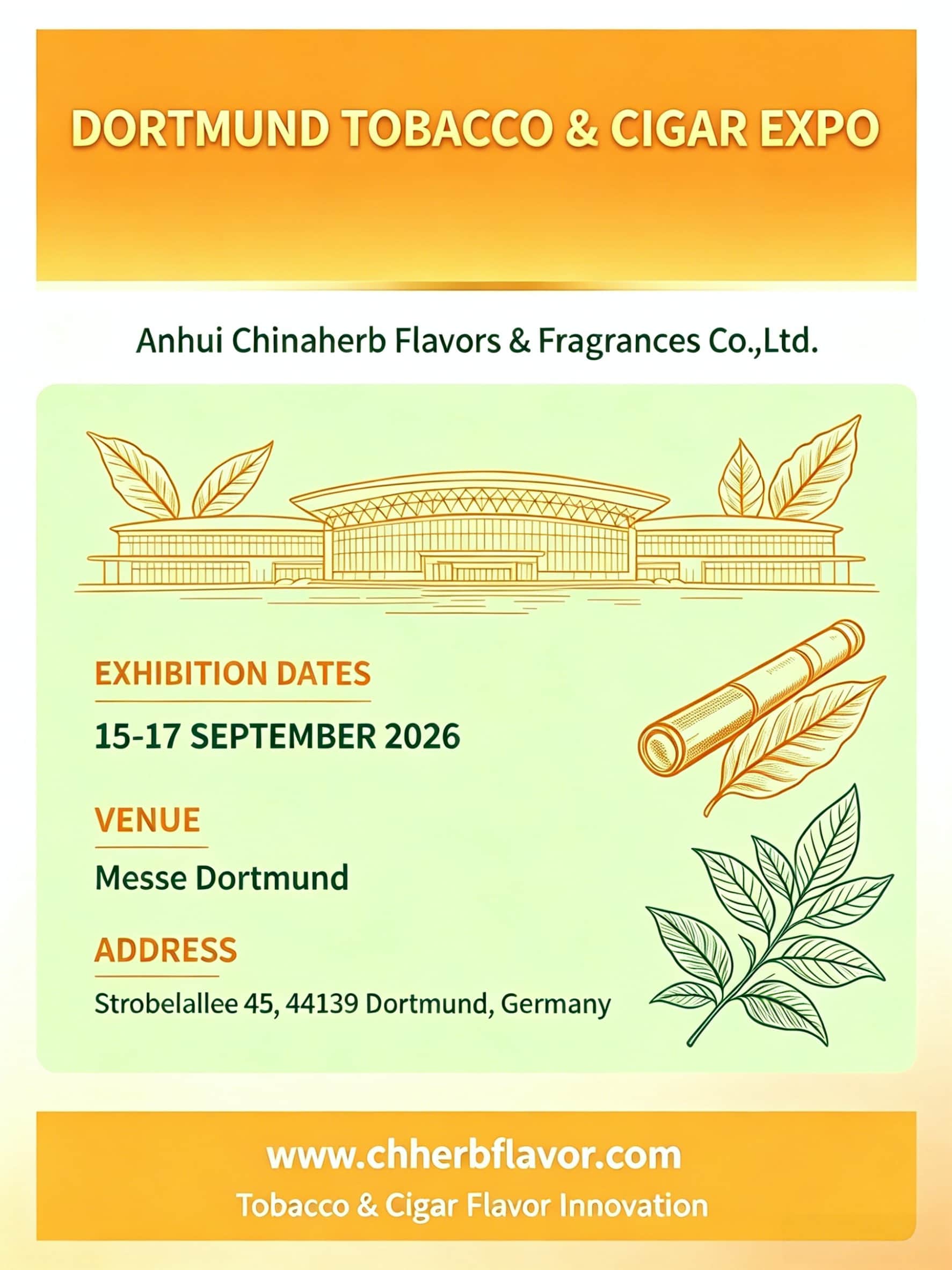 InterTabac 2026 ドルトムントで ChinaHerb に会いましょう | プレミアムタバコ用冷却剤＆フレーバーソリューション
